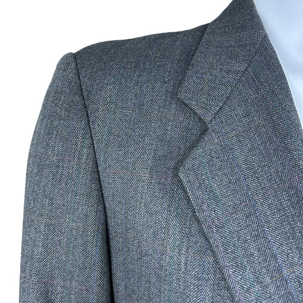 Givenchy Mens Herringbone Wool Two Button Sport C… - image 8